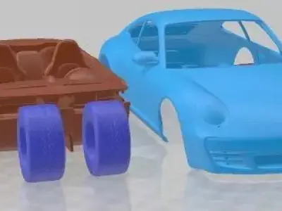 Porsche 911 Carrera 2011 997 Printable Car 3D print model