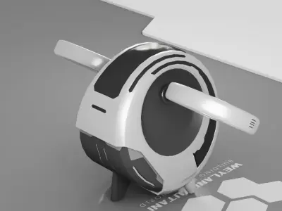 sci-fi drone 3D model 5