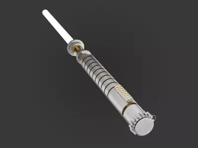 White Blade Lightsaber 3D model