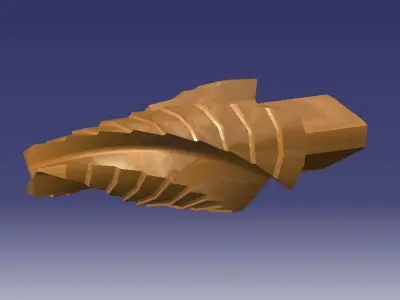 Step drill with spiral flute Free 3D model