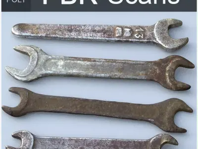 Wrenchs High Poly wrenches - wrenches 3D model