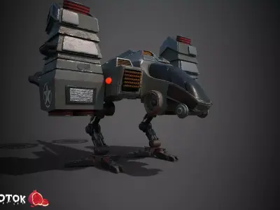 Aircraft star wars spaceship Low-poly 3D model
