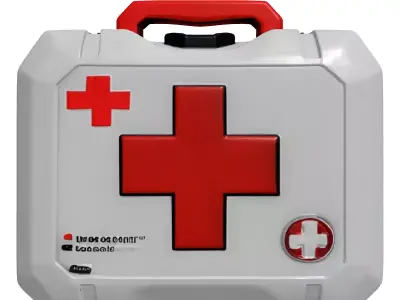 Futuristic Med Kit Dented 3D Model 3D model