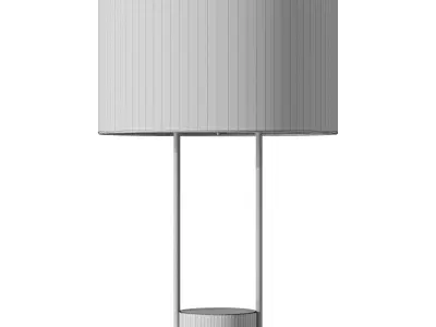 West Elm Industrial Outline Marble Linen Table Lamp 3D model