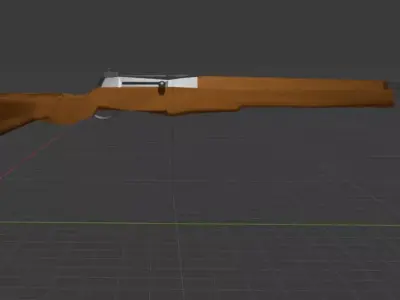 Minimal Rifle Low-poly 3D model