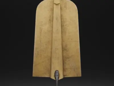 Pavise Medieval Shield Low-poly 3D model
