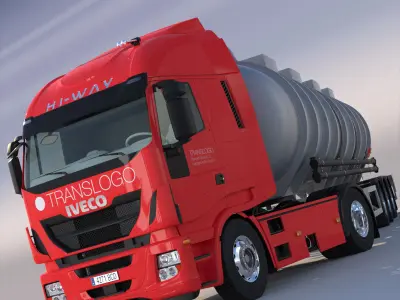 IVECO Hi-Way Truck with ADR Tanker 3D model
