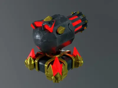 clash-gun grenade launcher Low-poly 3D model