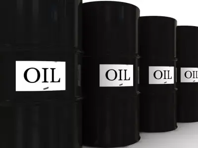 Oil Barrel Low-poly 3D model 5