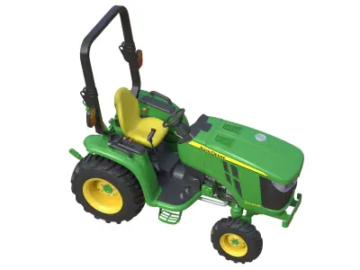 John Deere 3046R Compact Utility Tractor Low-poly 3D model