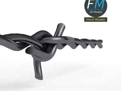 Barbed wire part 3D model