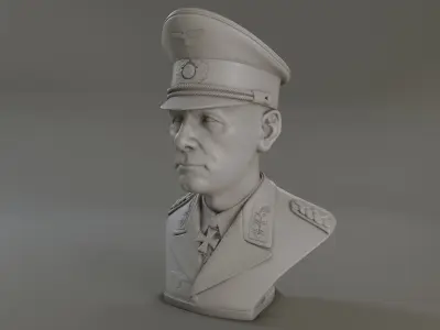 Erwin Rommel Bust 3D print model