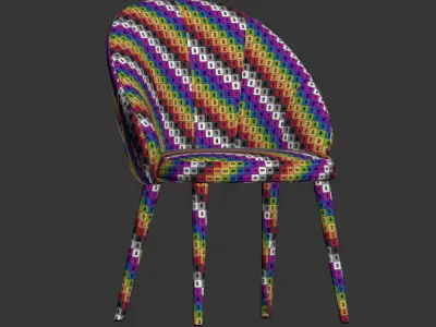 Bruni Dining Chair Jade Dijon 3D model