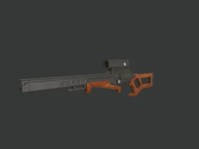 Rifle Low-poly 3D model shop