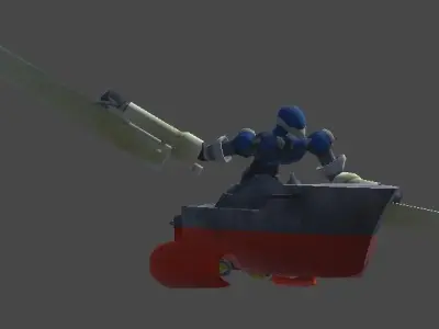Robot boat1 Low-poly 3D model