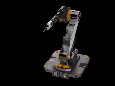 Robotic arm industrial mechanical 3D model
