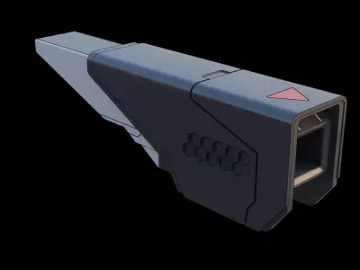 3D Model JetConcept gun Free low-poly 3D model