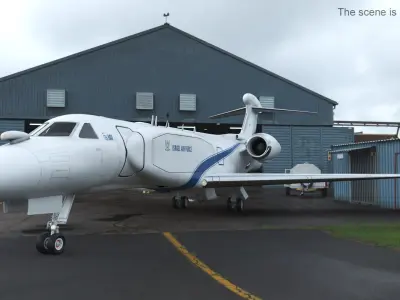 Electronic Surveillance Aircraft Simplified 3D model
