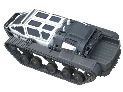 Ripsaw EV3 F4 White  Low-poly 3D model