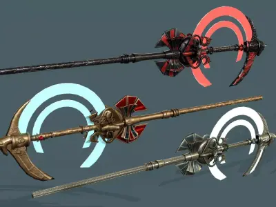 Scepter of Anubis Low-poly 3D model