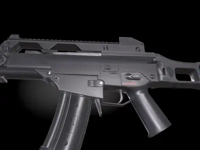 G36C Rifle Low-poly 3D model