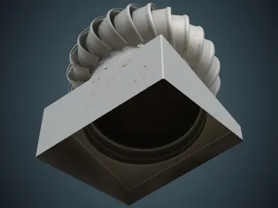 Roof Turbine 1B Low-poly 3D model