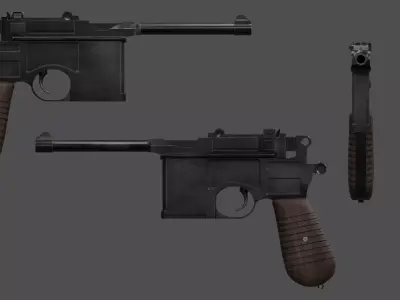 Mauser C96 Gun 3D model