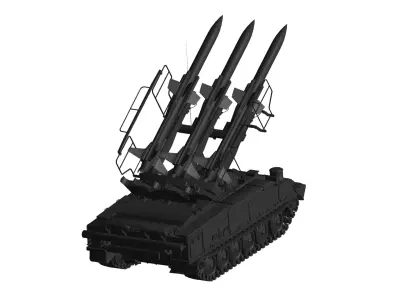 mobile surface-to-air missile system 3D model
