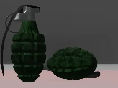 high poly Grenade 3D model