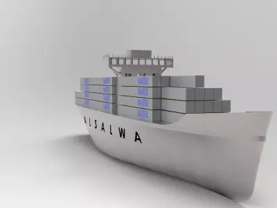 Container ship  Free 3D model