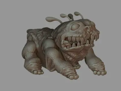 creature cute baldroc 3D model