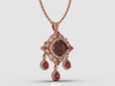 Pendants and earrings for woman 3D print model