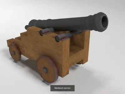 Medieval cannons 3D Model Pack