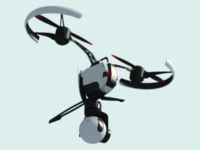 Dual-axis Drone UAV Aircraft 3D model