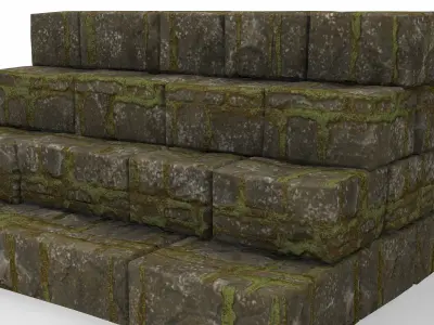 set architecture stairs 02  3D model