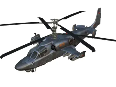 Kamov Ka-52 Low-poly 3D model