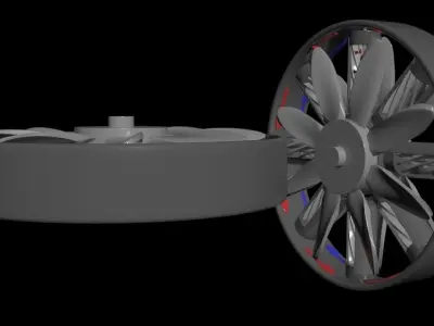 Dutch LArendsian Windmill - RegeneRotor - Concept 3D model