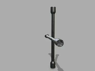 Lug Wrench Low-poly 3D model get