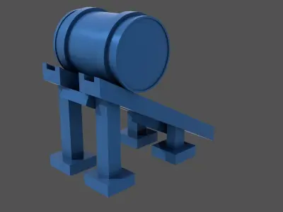 Littorio Class depth charges aft - Personal lic - 1-200 scale 3D print model
