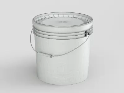 14L - Plastic paint Can 3D model 3D model