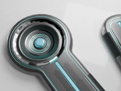 Futuristic Thermal Machine Low-poly 3D model