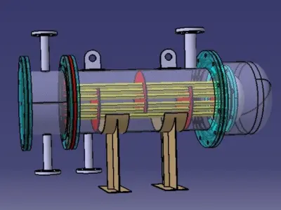 Floating Head Type Heat Exchanger  3D model