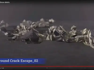 Ground Crack Escape 02 3D model