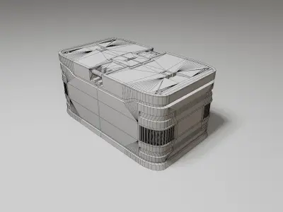 Sci-Fi Crate 4 Low-poly 3D model