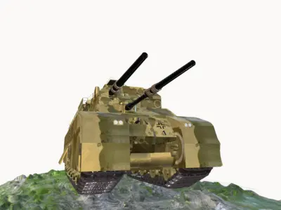 Landkreuzer P 1000  Ratte Low-poly 3D model