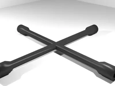 Mechanical Handtools - 4-way Lug Wrench 3D model