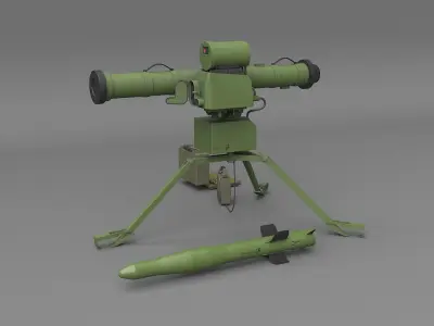 Stugna-P ATGM Low-poly 3D model purchase