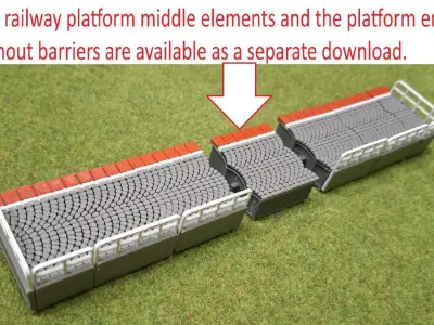 Single Edge Platform end barriers modules 1-87 FDM color FREE Free 3D print model