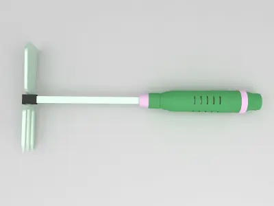 Garden hand spade fork 3d model  3D model