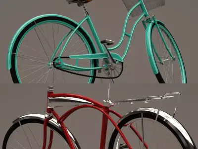 Retro bikes 3D model